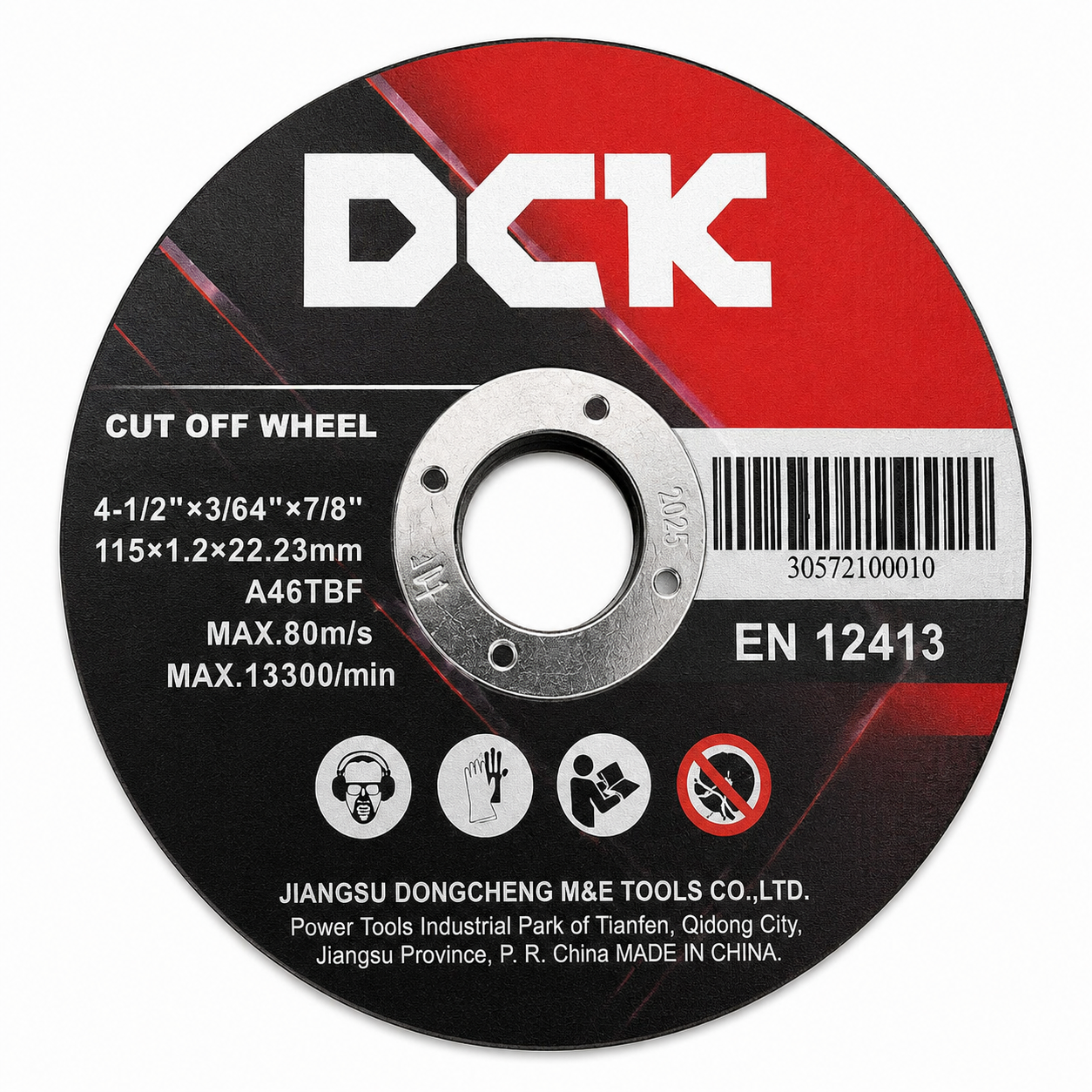 Pack 25 Discos De Corte A46 Acero Metal 115x1.2 Dck Tbf Negro