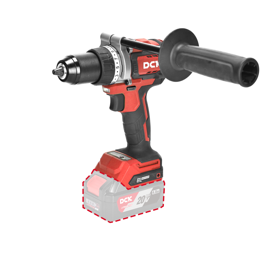 KDJZ20160i Taladro Atornillador Percutor de Impacto Inalámbrico 160Nm Con Motor Sin Escobillas sin bateria