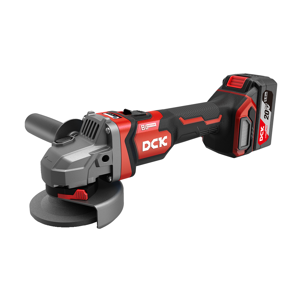 Foto de esmeril inalámbrico 115mm DCK KDSM04-115 con batería 5.0Ah 20V MAX