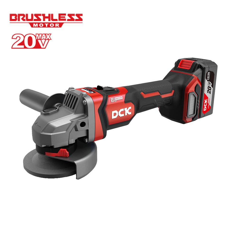 Esmeril inalámbrico 115mm DCK KDSM04-115 Brushless sin carbones con batería 5.0Ah 20V MAX