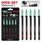 Set 5 Hojas De Sierra Caladora T111c Dck 100mm 4  Madera